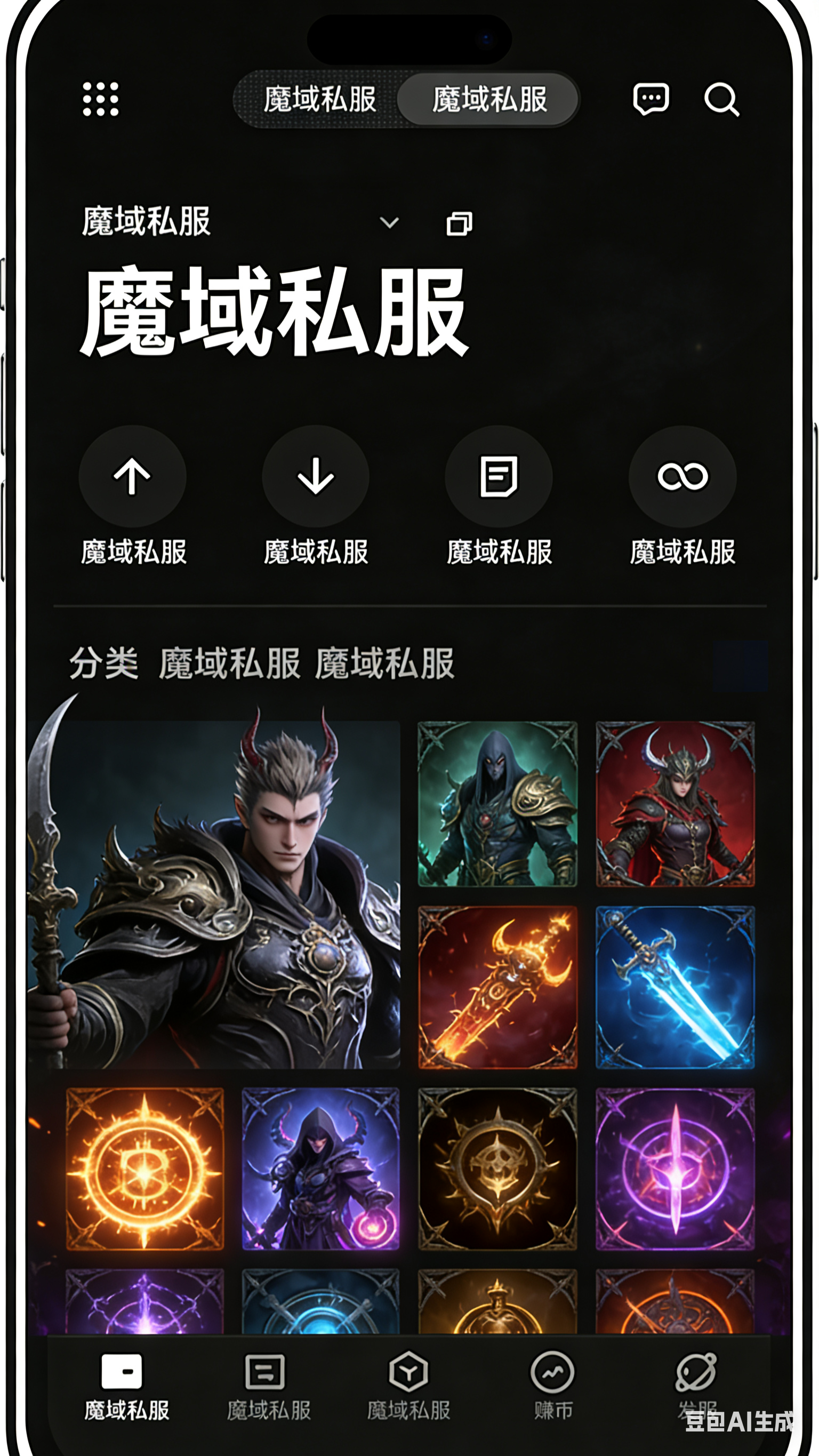 魔域SF交易行上架界面